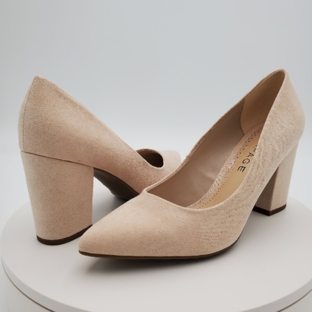 Rampage Chunky Heel Pumps Size 8